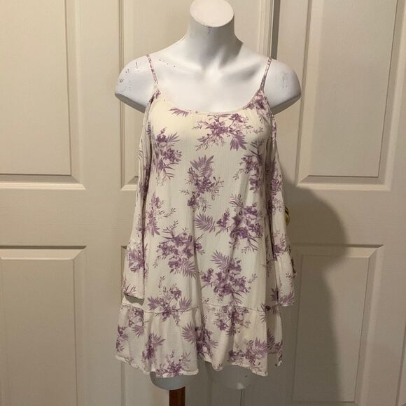 Alter’d State mini dress, small, open shoulder, with bell sleeves. - Picture 1 of 13